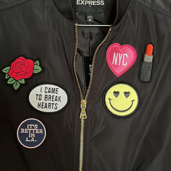 Nwt Express “came to break heart” windbreaker /bomber jacket - Picture 1 of 3